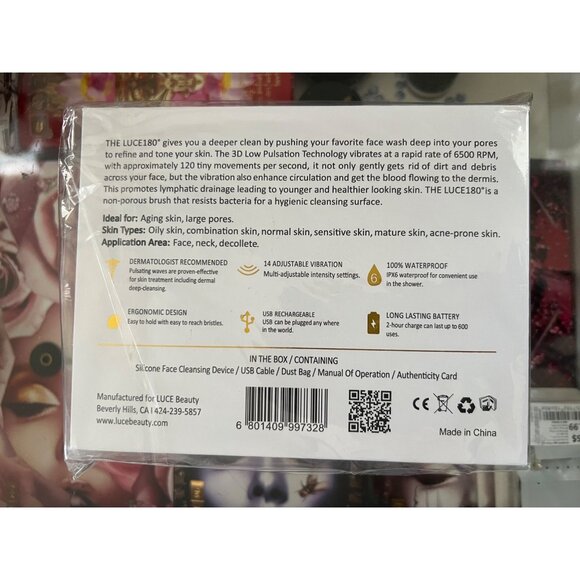 NIB Luce180° Anti-Aging Facial Cleanser & Device w/14 Low Frequency Vibrations - Picture 5 of 6